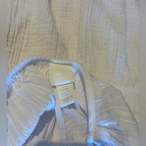 H&M white crinkled dress size XS - Picture 3 of 4